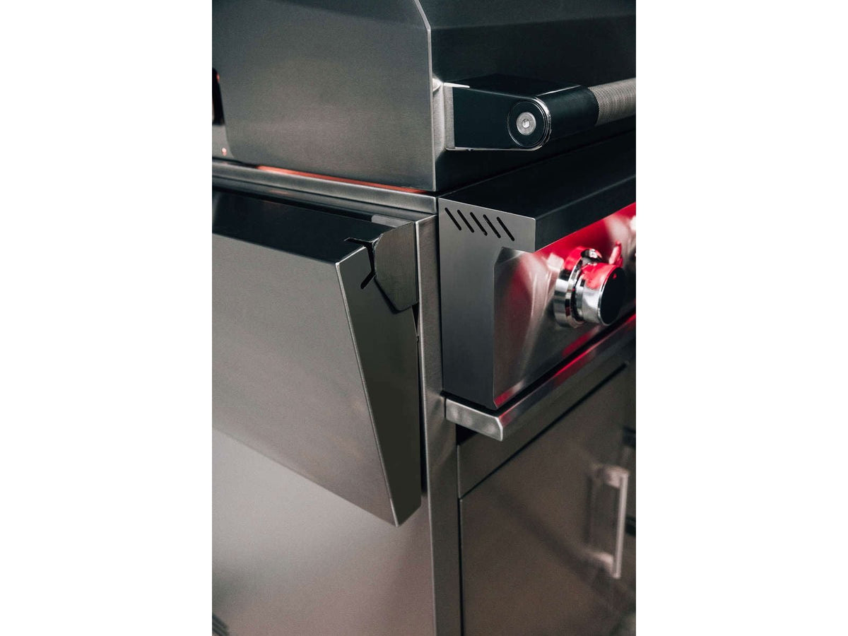 TrueFlame Deluxe Grill Cart for 32-Inch Grills with Fold-Down Side Shelves