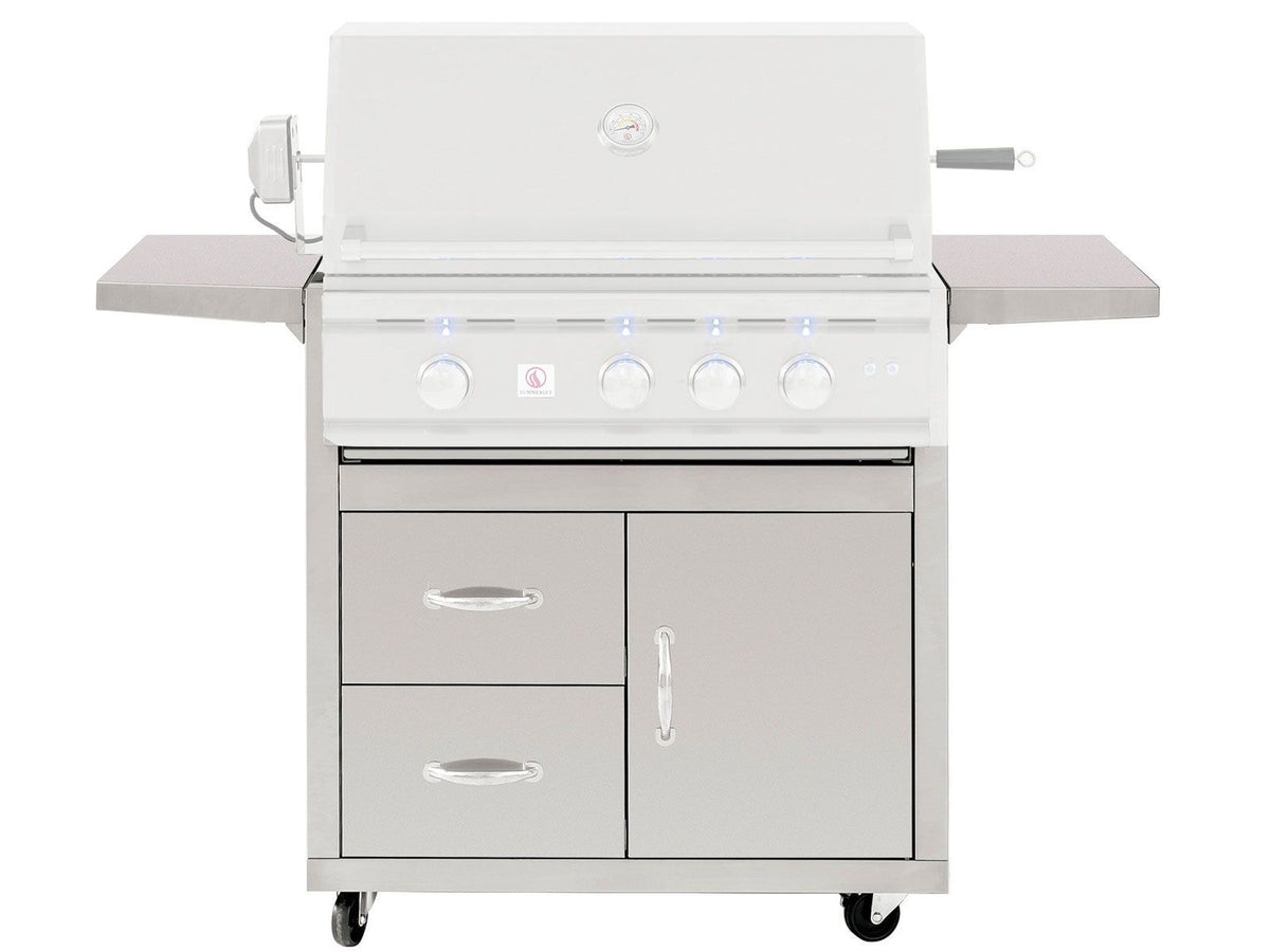 Summerset Deluxe Grill Cart for 32-Inch TRL Pro Gas Grill – Stainless Steel