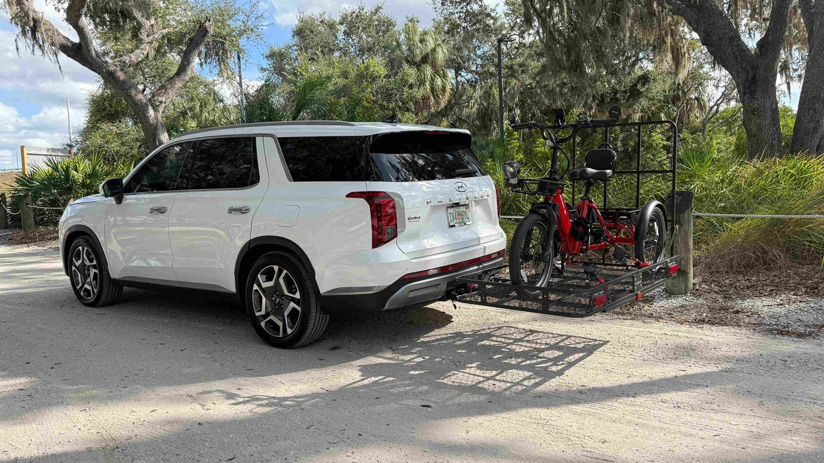 eTrike Hitch Rack - SD 32-65 | 250 lb Platform Carrier with Folding Ramp