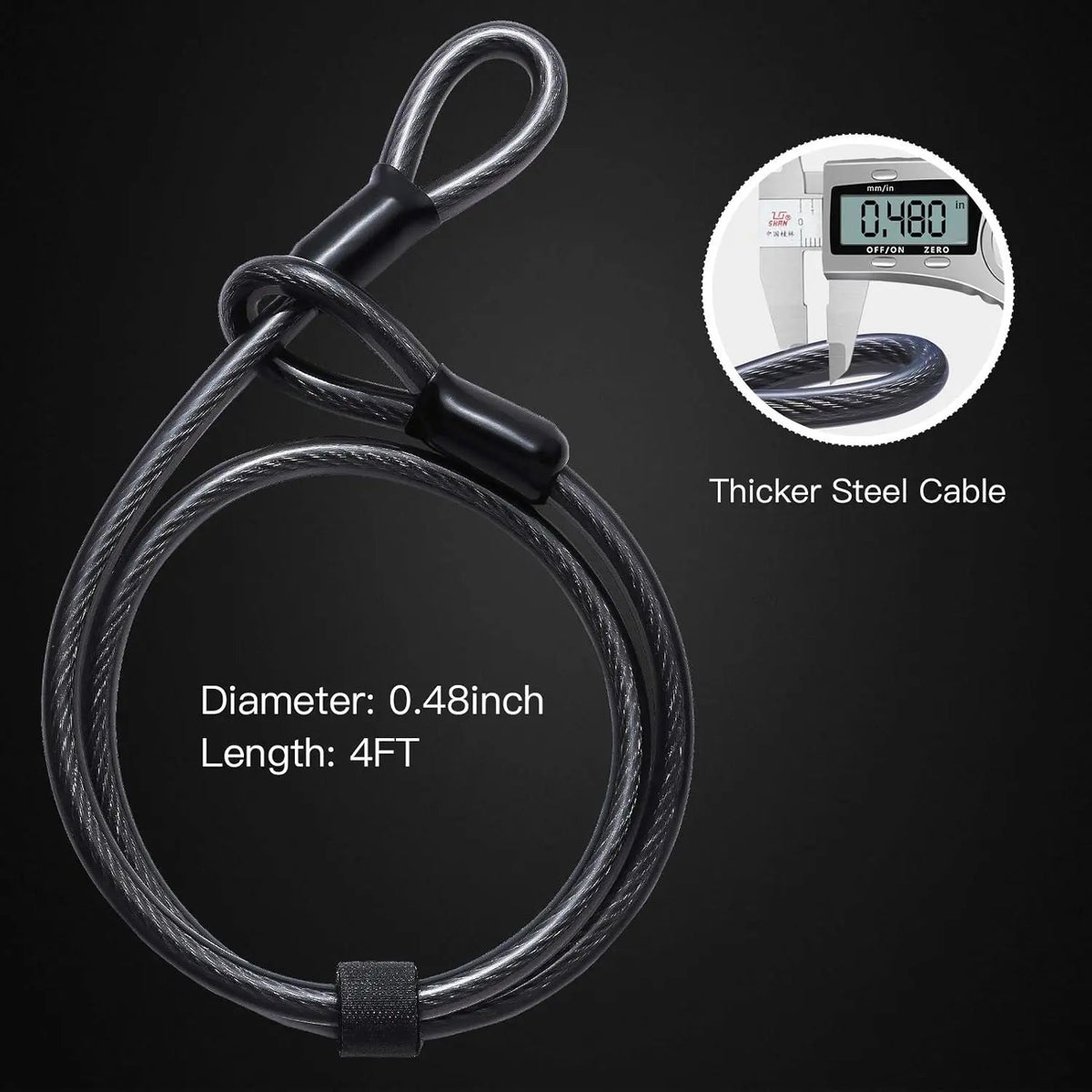 HeavyDuty Anti Theft Secure Combination  EBike/Escooter U Lock