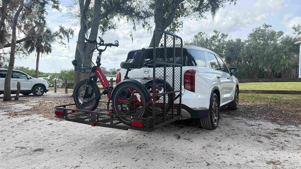 eTrike Hitch Rack - SD 32-65 | 250 lb Platform Carrier with Folding Ramp