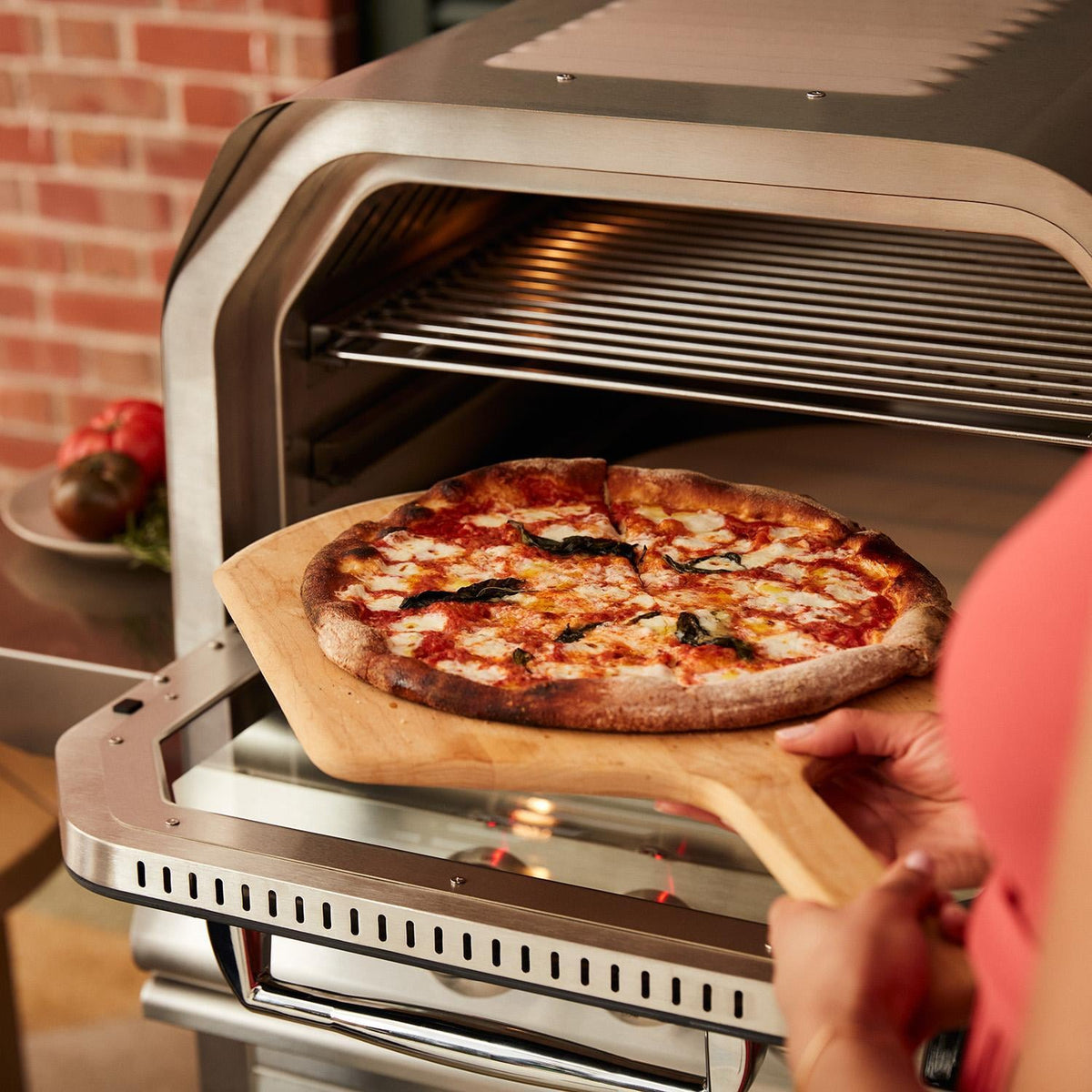 Blaze 26-Inch Freestanding Gas Outdoor Pizza Oven with Rotisserie & Cart