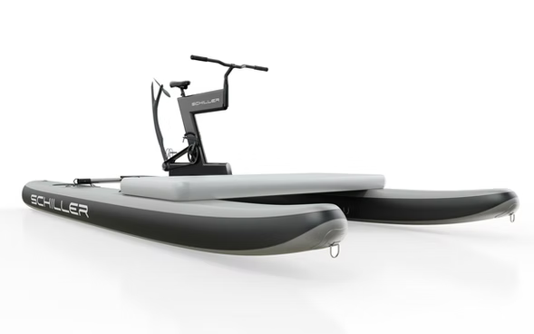Schiller S1-C Water Bike – Black Frame with Gray-Black Pontoons