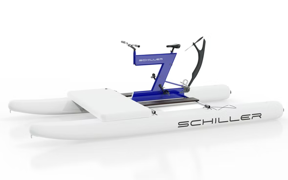 Schiller S1-C Water Bike – Blue Frame with White Pontoons