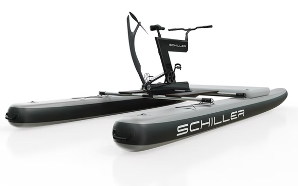 Schiller S1-C Water Bike – Black Frame with Gray-Black Pontoons