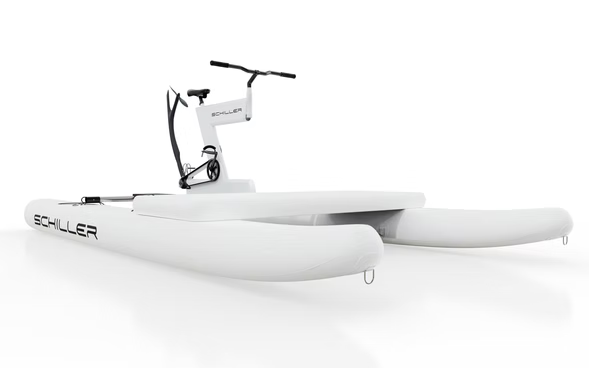 Schiller S1-C Water Bike – White Frame with White Pontoons