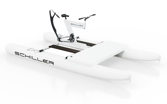 Schiller S1-C Water Bike – White Frame with White Pontoons