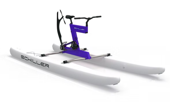 Schiller S1-C Water Bike – Blue Frame with White Pontoons