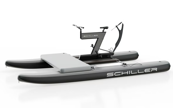 Schiller S1-C Water Bike – Black Frame with Gray-Black Pontoons