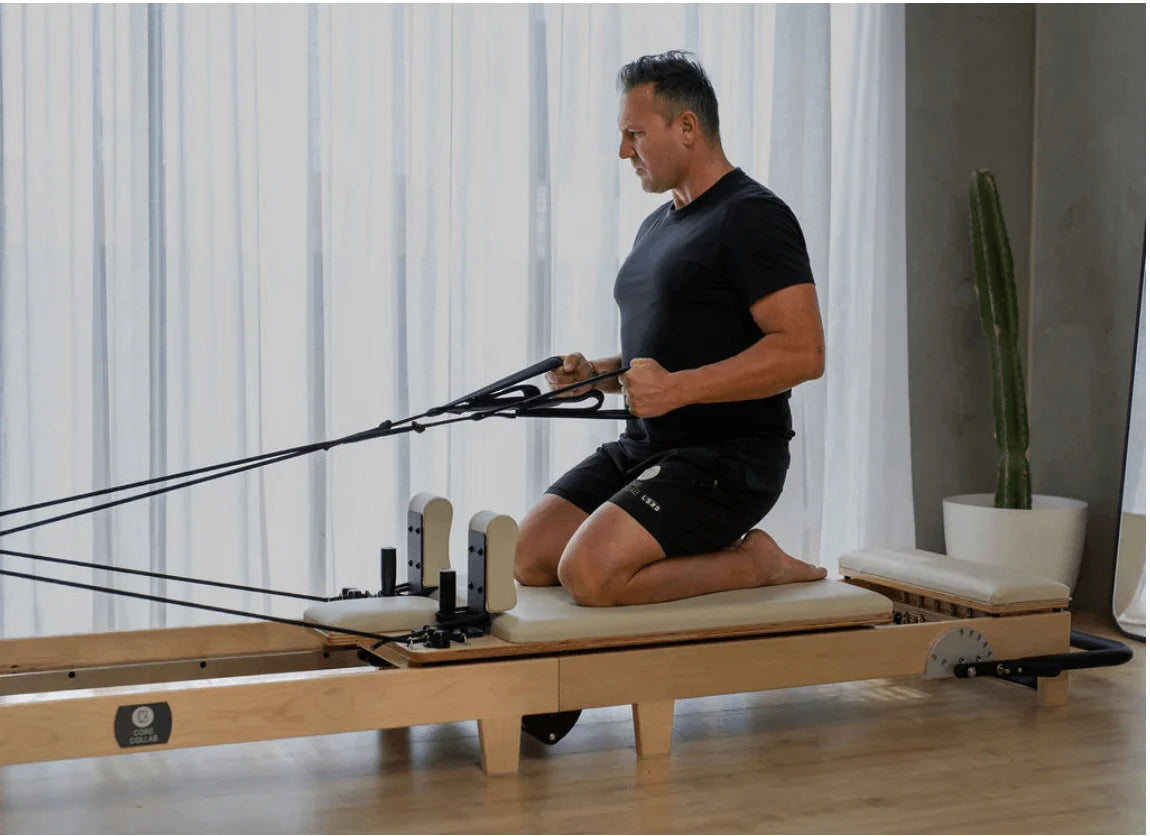 Foldable Eco Warrior Pilates Reformer with Jumpboard & Box
