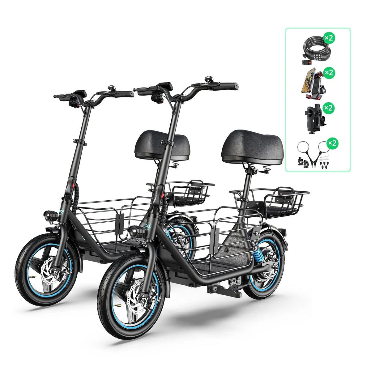Gyroor C1S Electric Scooter with Seat – 550W, 36V 7.8Ah, 20-Mile Range