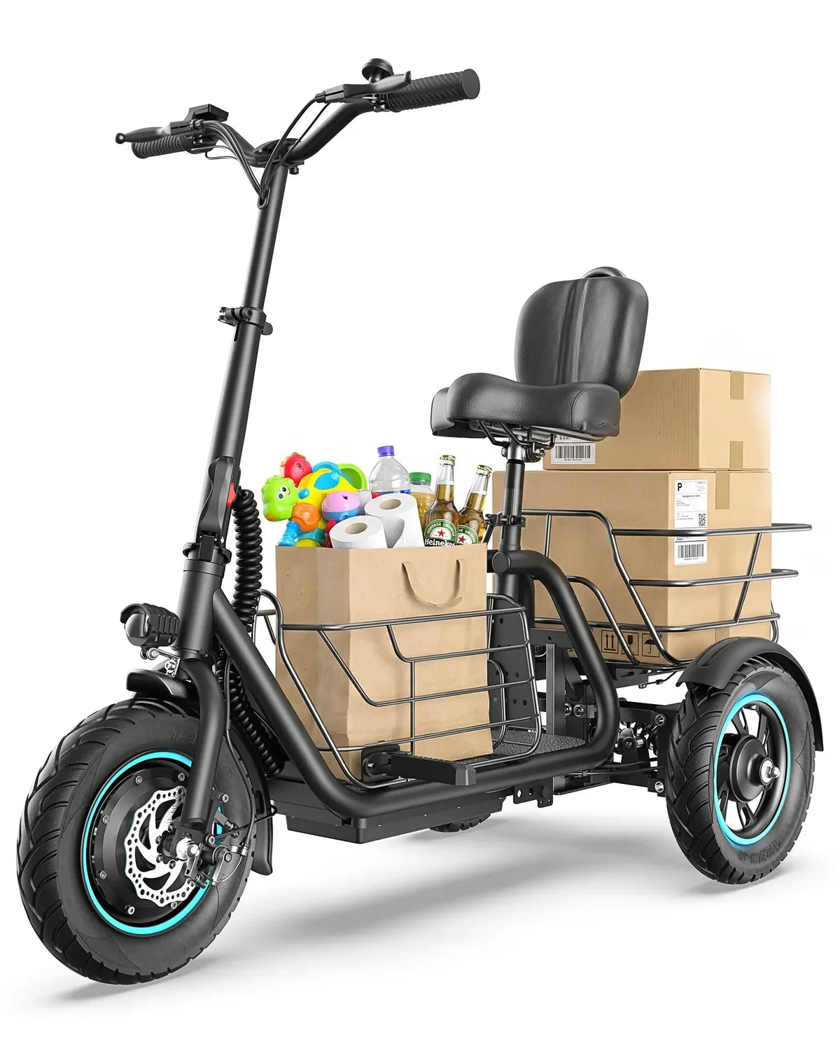 C5 Electric Trike with Removable Dual Baskets