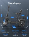 C5 Electric Trike with Removable Dual Baskets