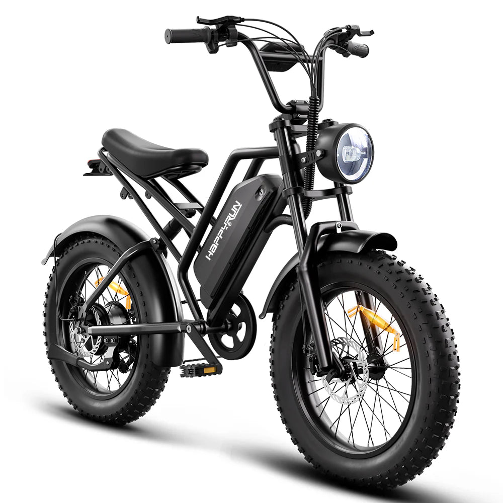 HappyRun Tank G50 Electric Dirt Bike Cargo Black City E-bike