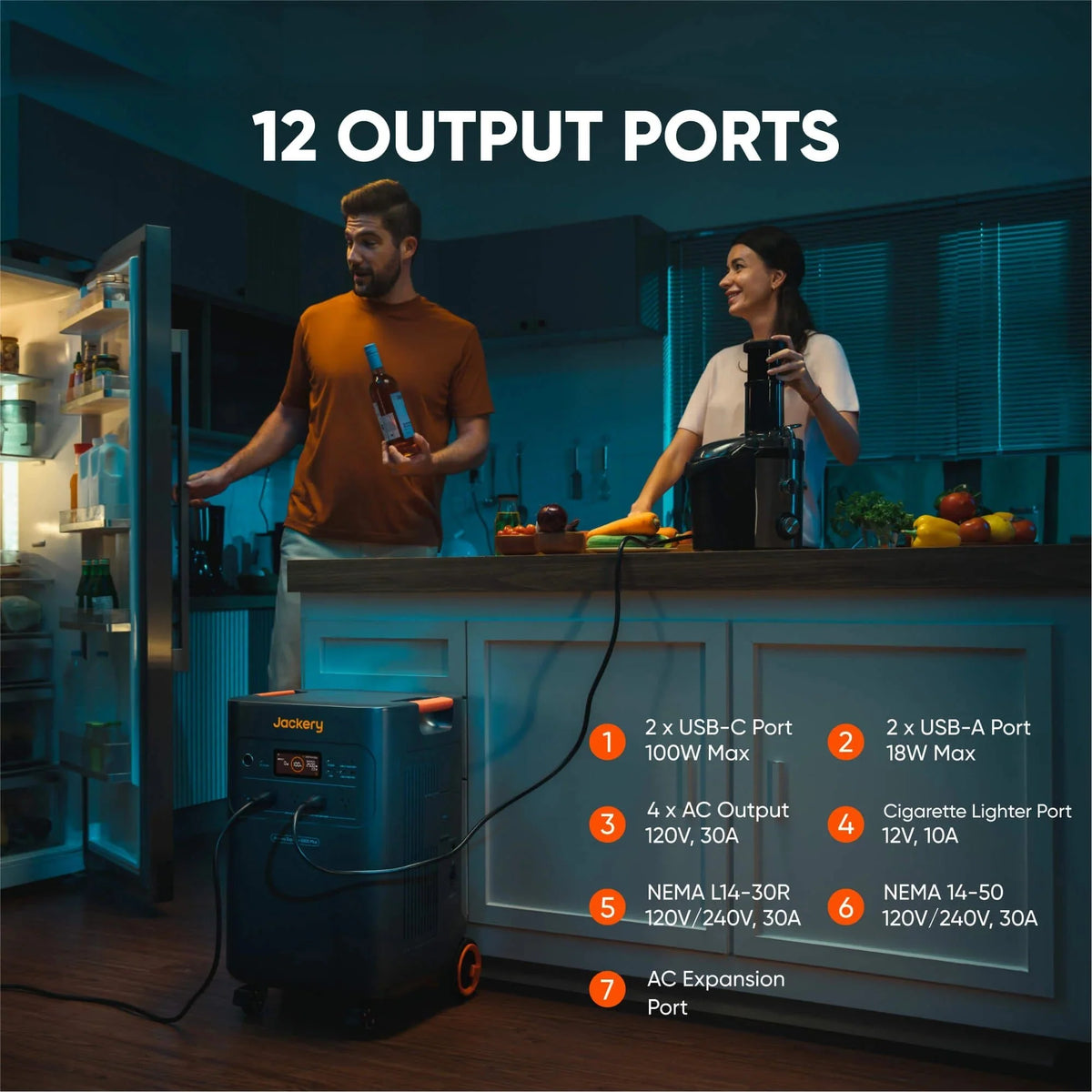 Jackery Explorer 5000 Plus Portable Power Station – 5040Wh LiFePO₄ Battery, 7200W Output