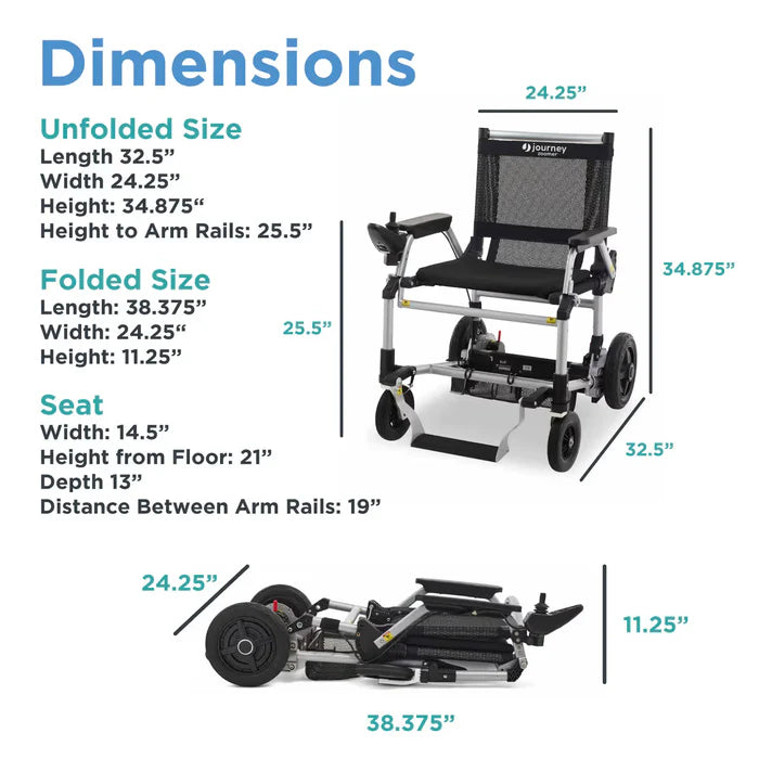 Journey Zoomer Lightweight Folding Power Chair
