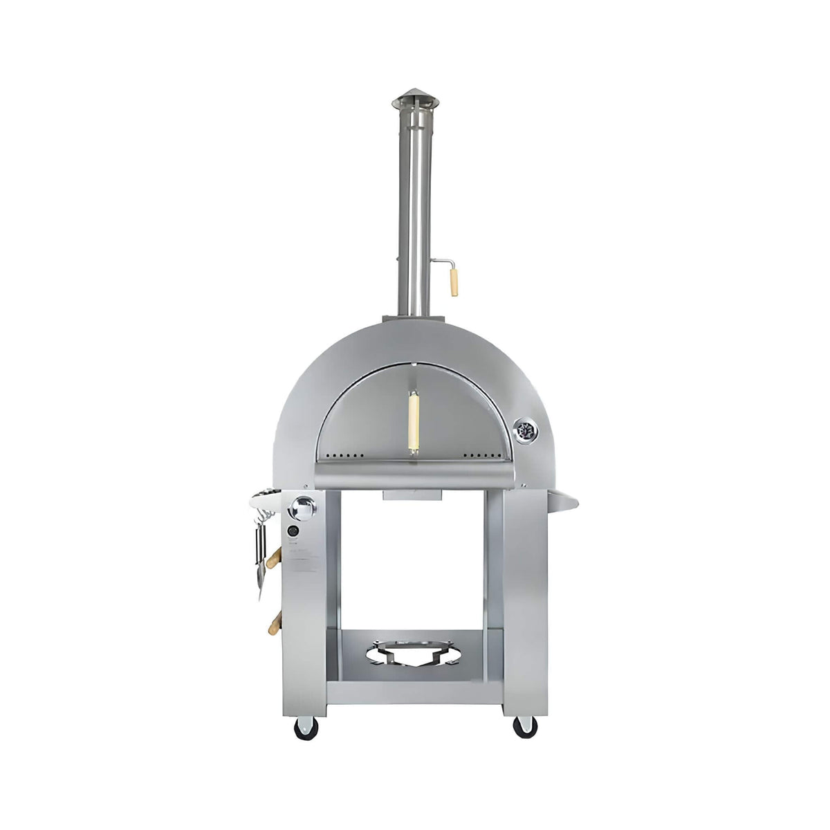 32-Inch Premium Stainless Steel Dual-Fuel Gas or Wood-Fired Pizza Oven