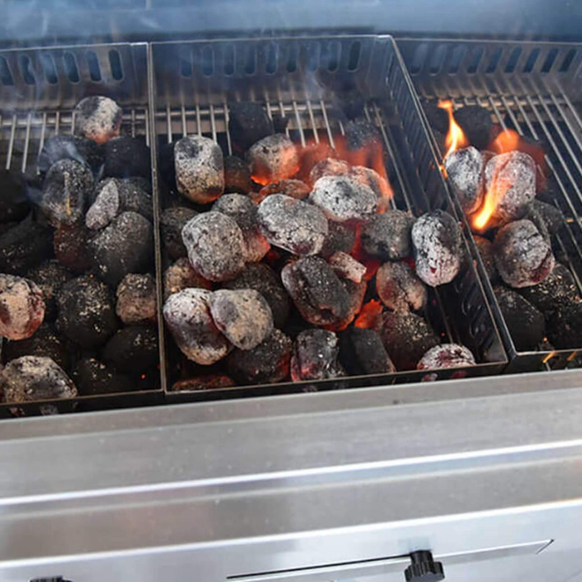 32-Inch Premium Built-In Charcoal Grill with 304 Stainless Steel and Adjustable Heat Tray