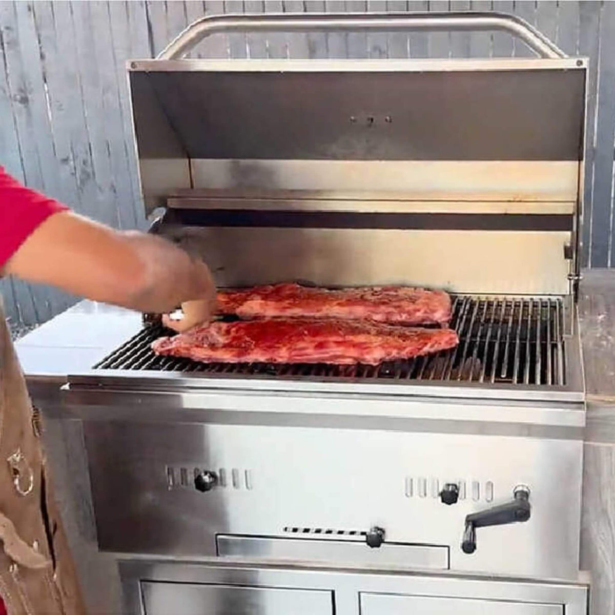 32-Inch Premium Built-In Charcoal Grill with 304 Stainless Steel and Adjustable Heat Tray