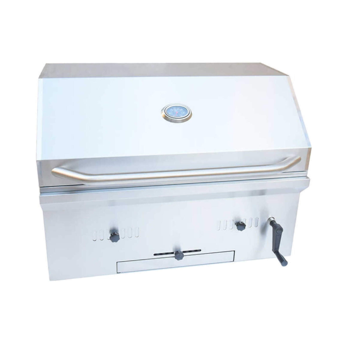 32-Inch Premium Built-In Charcoal Grill with 304 Stainless Steel and Adjustable Heat Tray