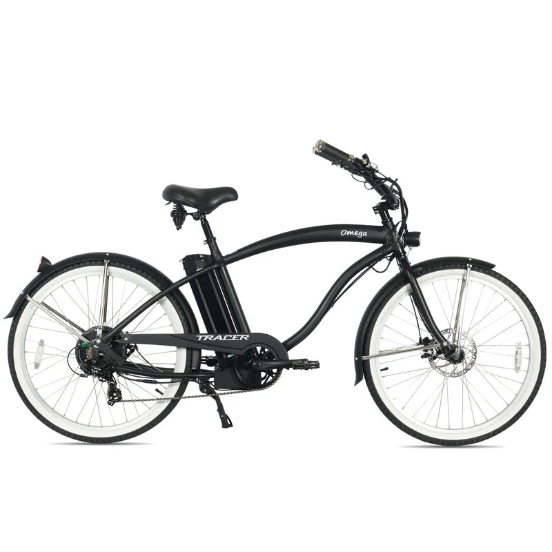 Tracer OMEGA 500W 26" 7 Speed Electric Beach Cruiser Bike for Men