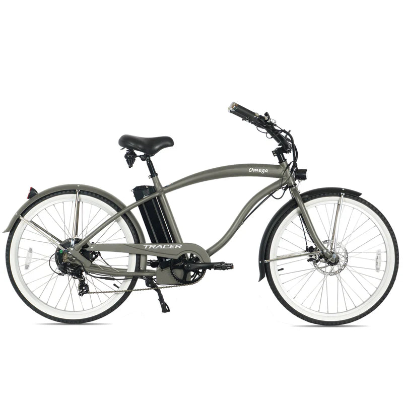 Tracer OMEGA 500W 26" 7 Speed Electric Beach Cruiser Bike for Men