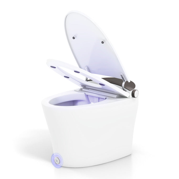 One-Piece Smart 1.16 GPF Elongated Bidet Toilet Seat with Night Light-White