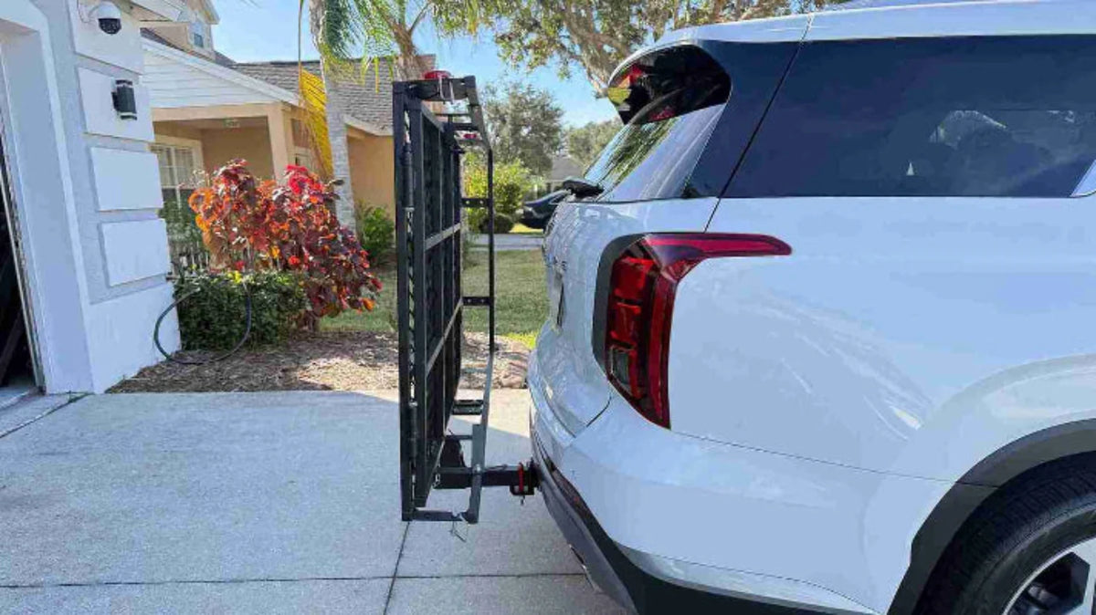 eTrike Hitch Rack - SD 32-65 | 250 lb Platform Carrier with Folding Ramp