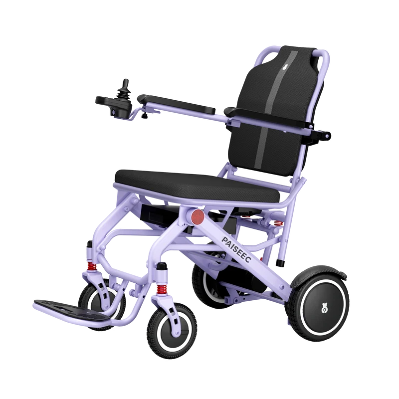 Paiseec Lightweight Electric Wheelchair Q3 Lavender