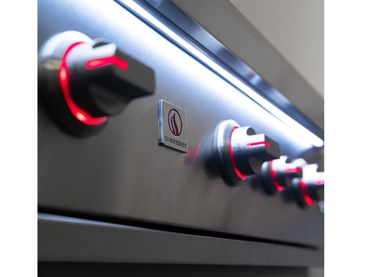 Summerset Quest 36-Inch 3-Burner Built-in Gas Grill with Rear Infrared Burner, Rotisserie Kit & Drop-In Griddle Plate