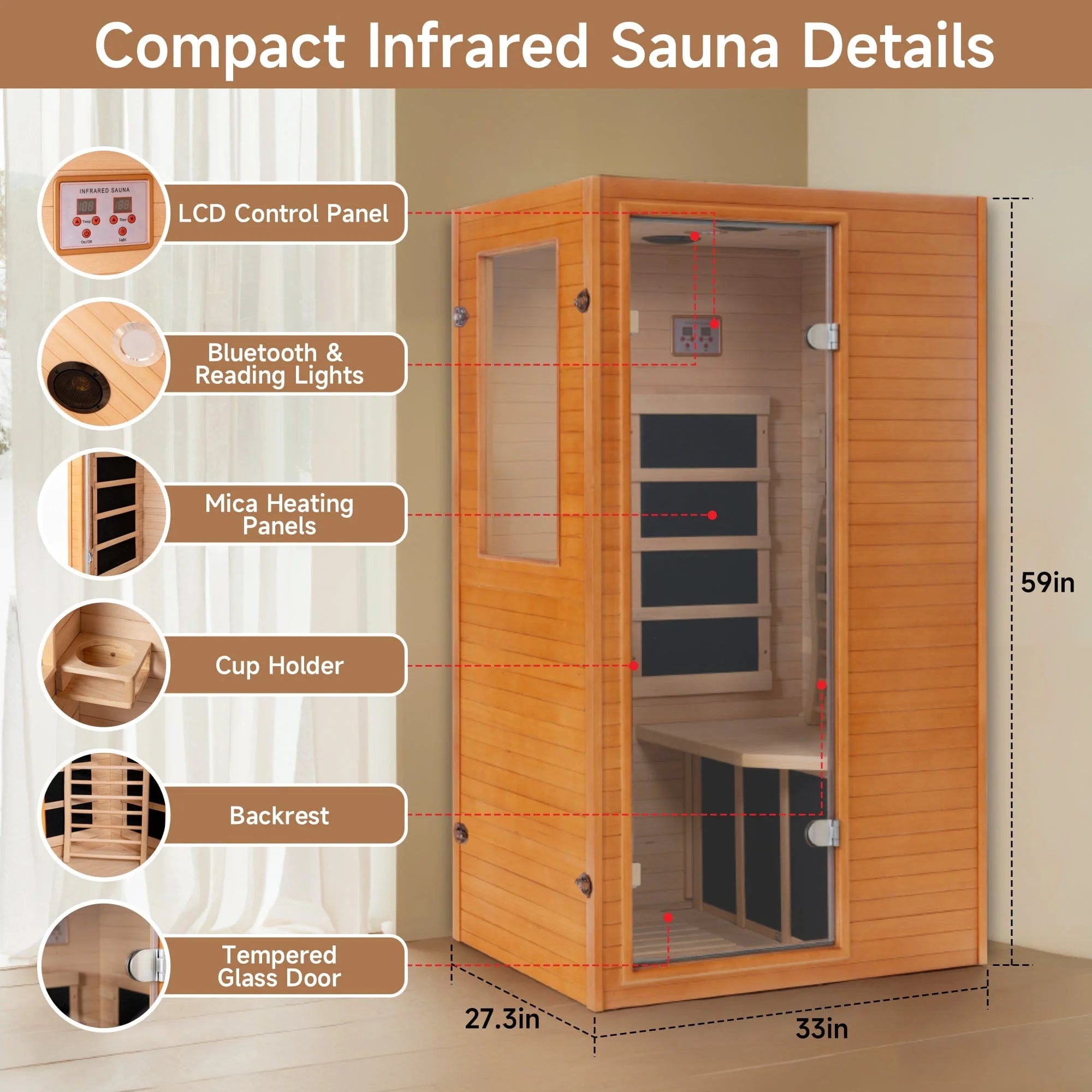Earth Compact 1 Person Far Infrared Sauna