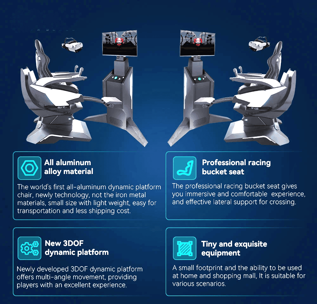 9D Virtual Reality Racing & Flight Simulator Game
