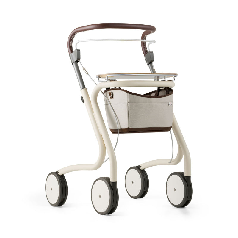 Scandinavian Butler Indoor Rollator Walker with Tray & Storage Basket
