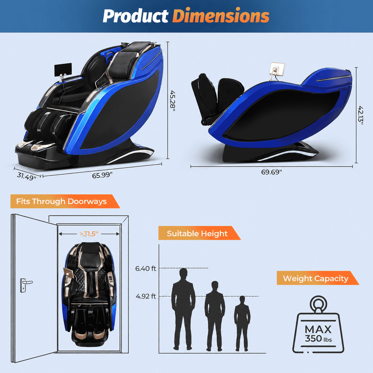 Kollecktiv 204 Heated 4D Massage Chair