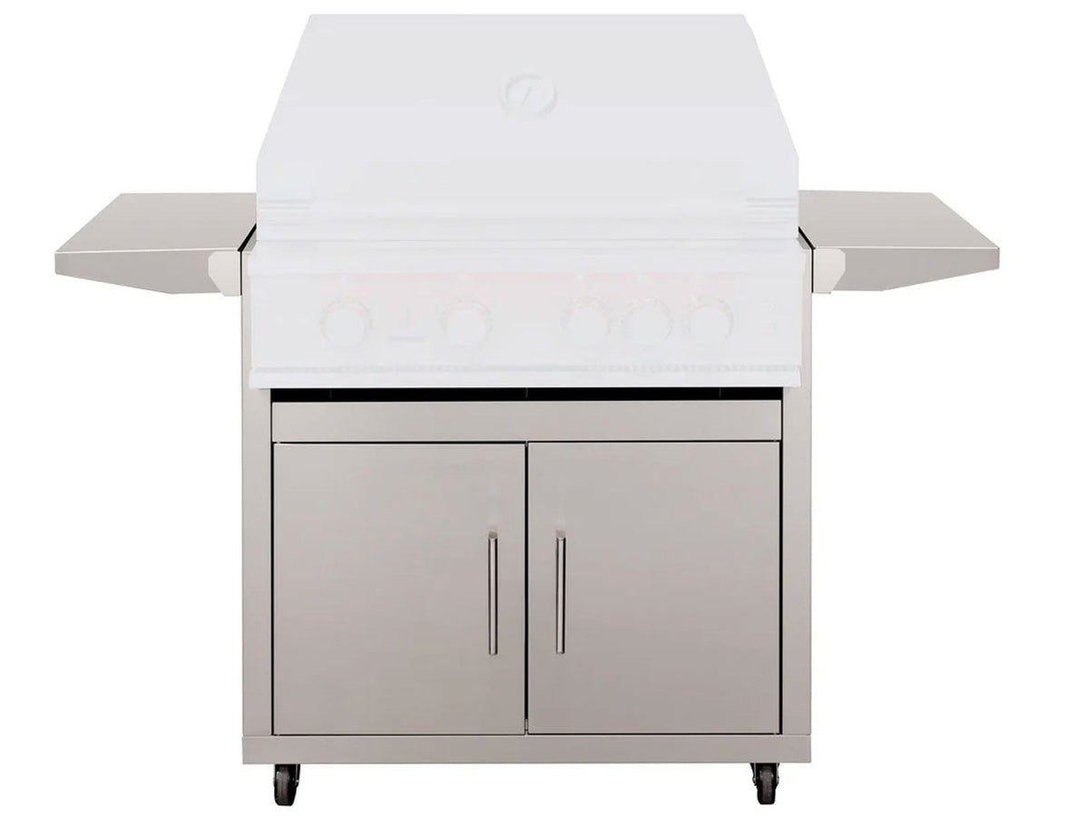 TrueFlame Deluxe Grill Cart for 32-Inch Grills with Fold-Down Side Shelves