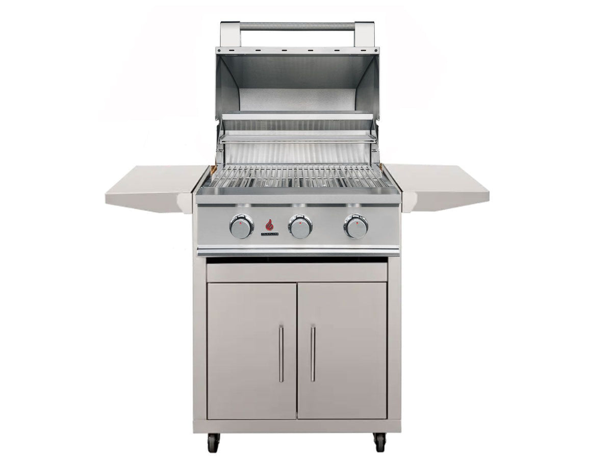 TrueFlame E-Series 25-Inch 3-Burner Gas Grill with Double Door Cart