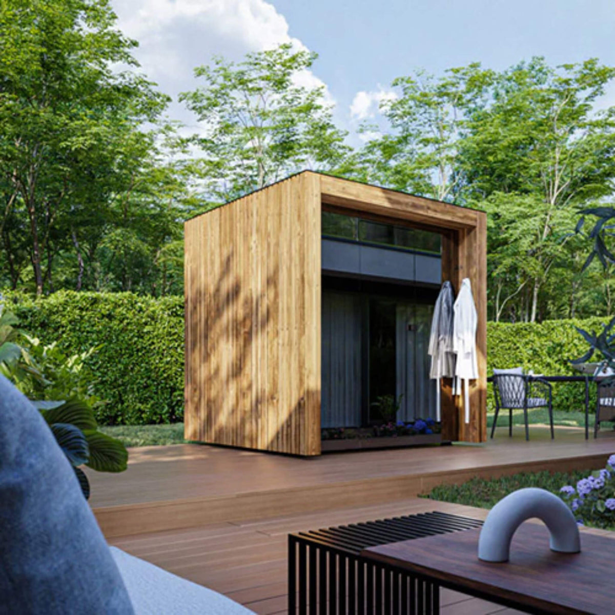 Fortis 4-Person Fully-Assembled Outdoor Sauna Cabin