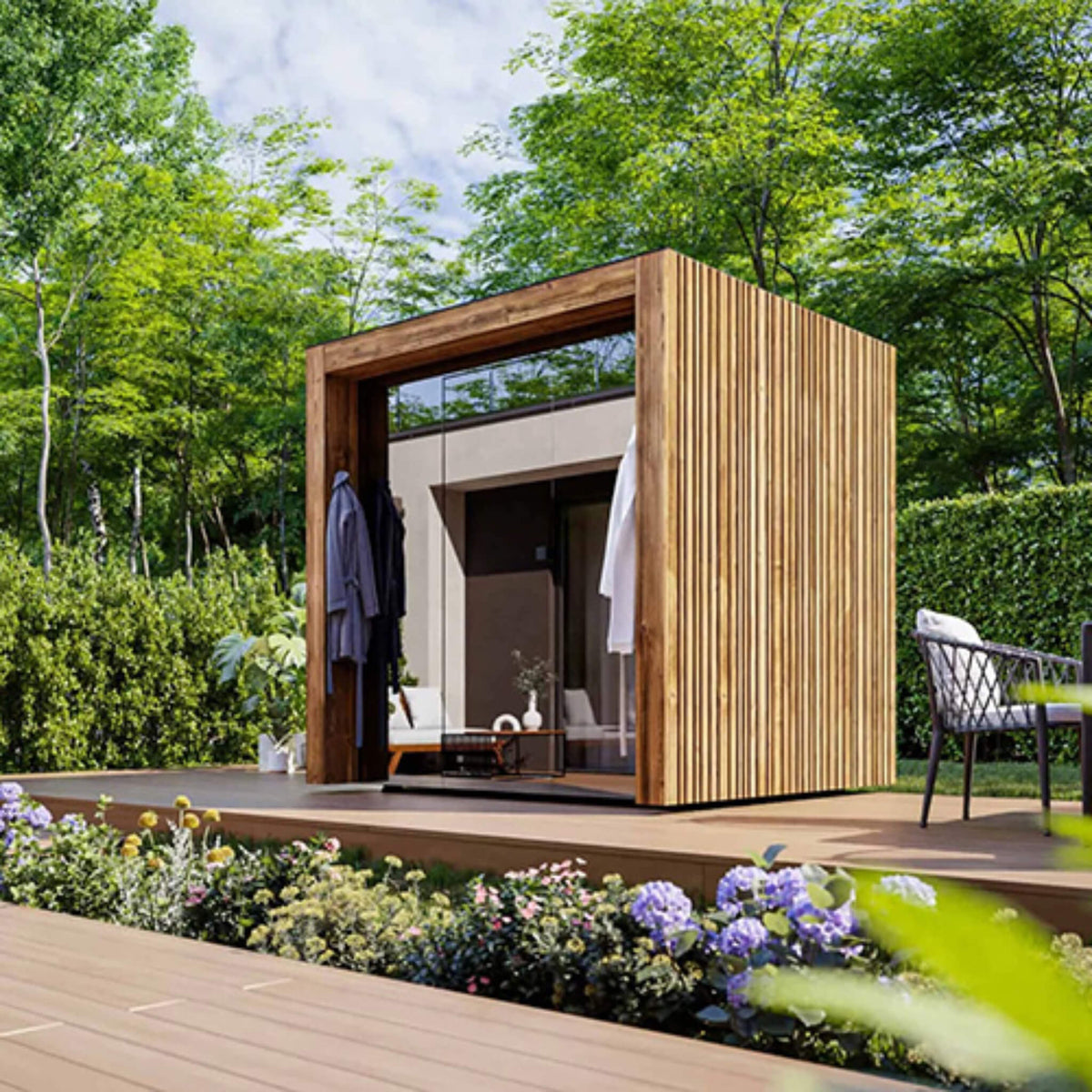 Fortis 4-Person Fully-Assembled Outdoor Sauna Cabin