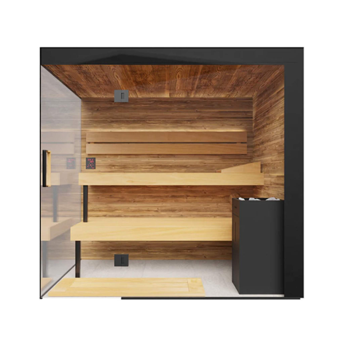 Lumaria 2-5 Person Indoor Glass Sauna Cabin
