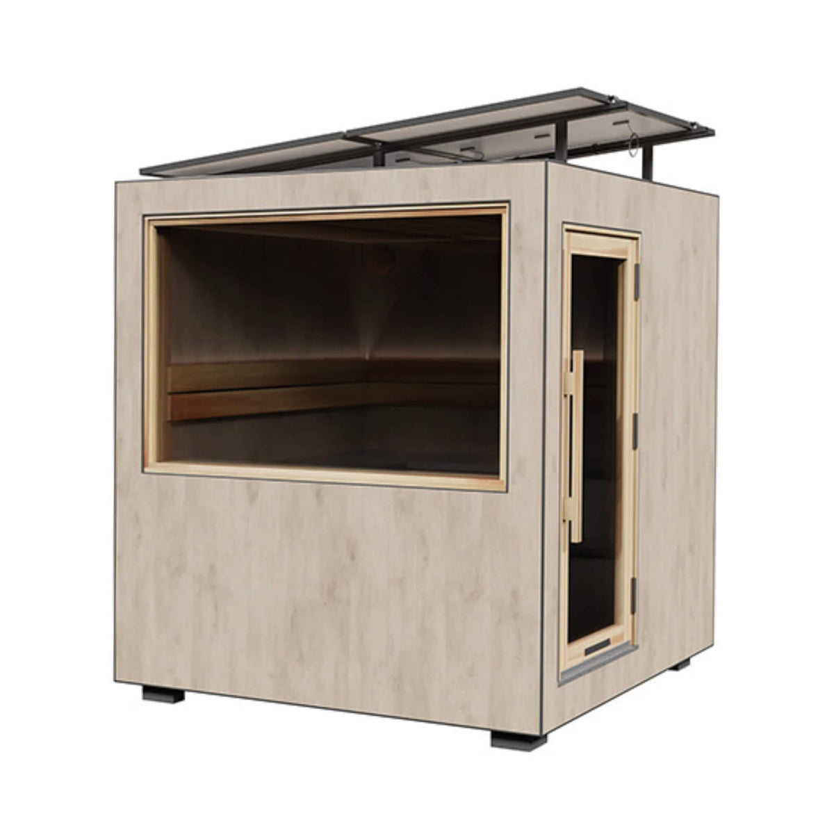 Solaris Fully-Assembled Outdoor Solar-Powered Sauna Cabin