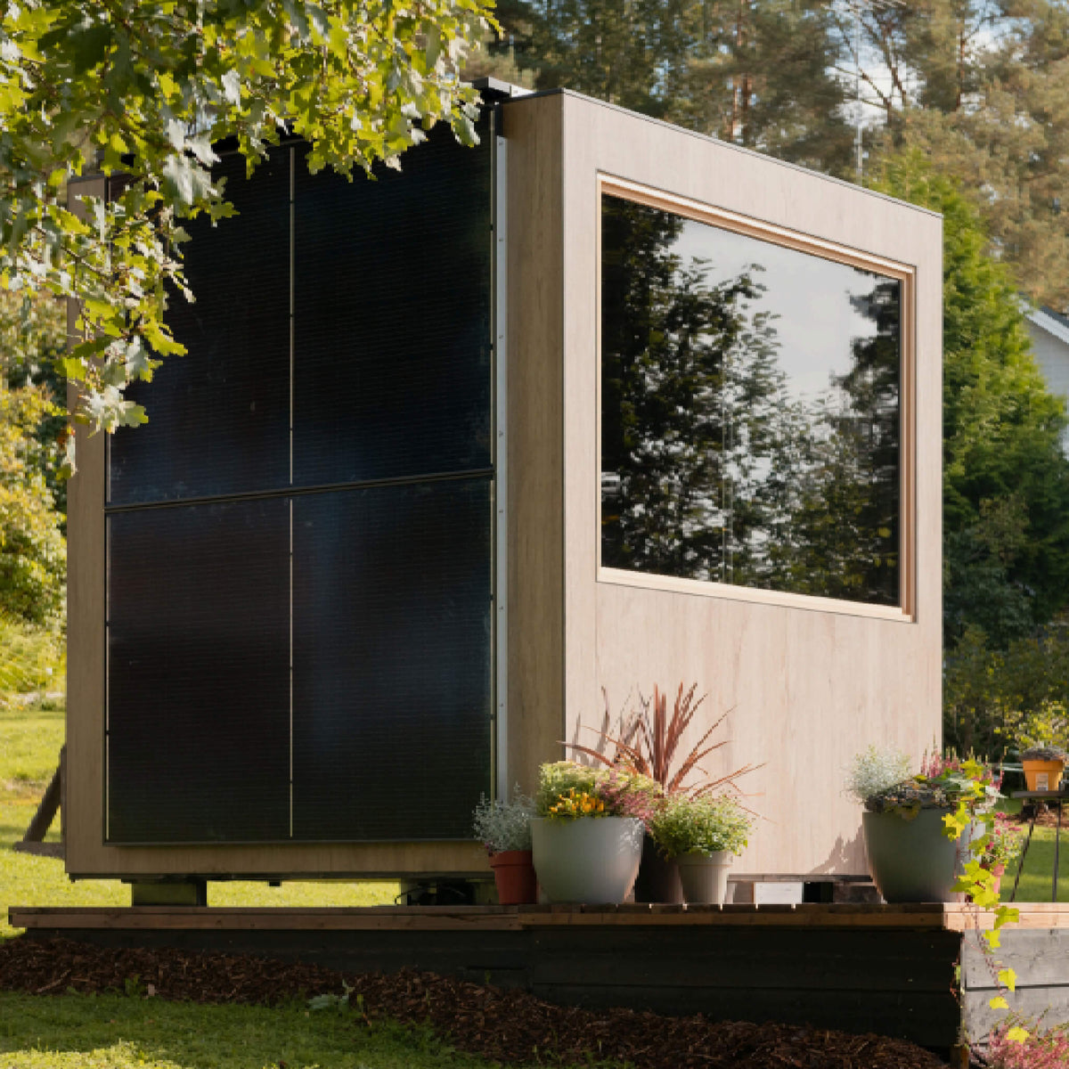 Solaris Fully-Assembled Outdoor Solar-Powered Sauna Cabin