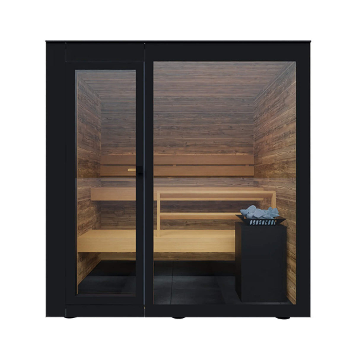 Spectra 4-Person Fully-Assembled Outdoor Sauna Cabin