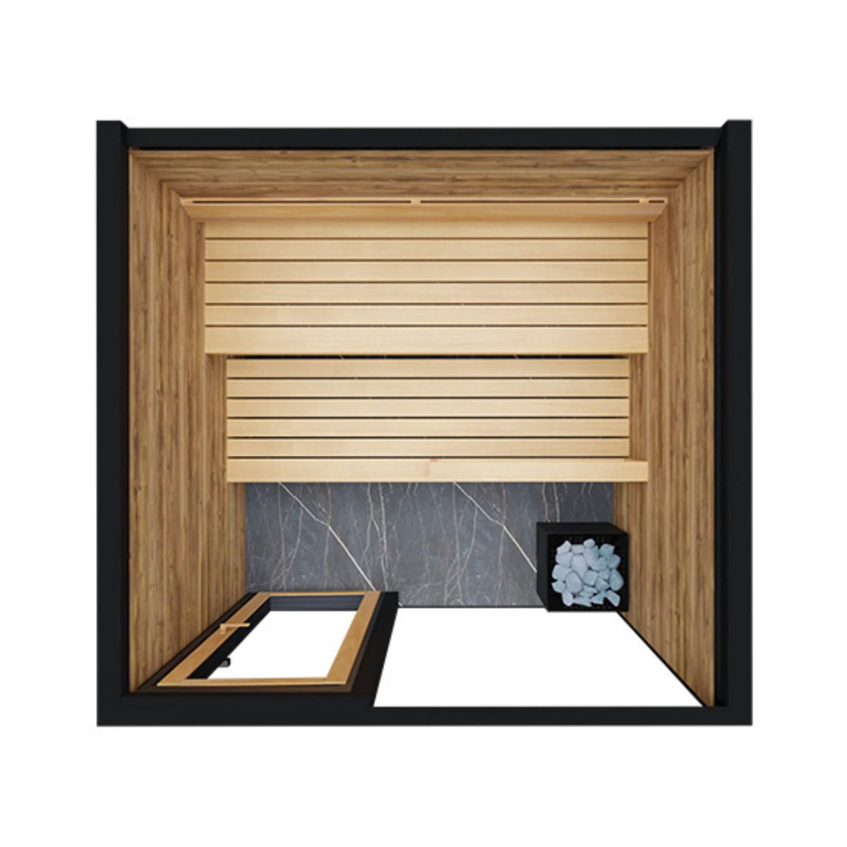 Spectra 4-Person Fully-Assembled Outdoor Sauna Cabin
