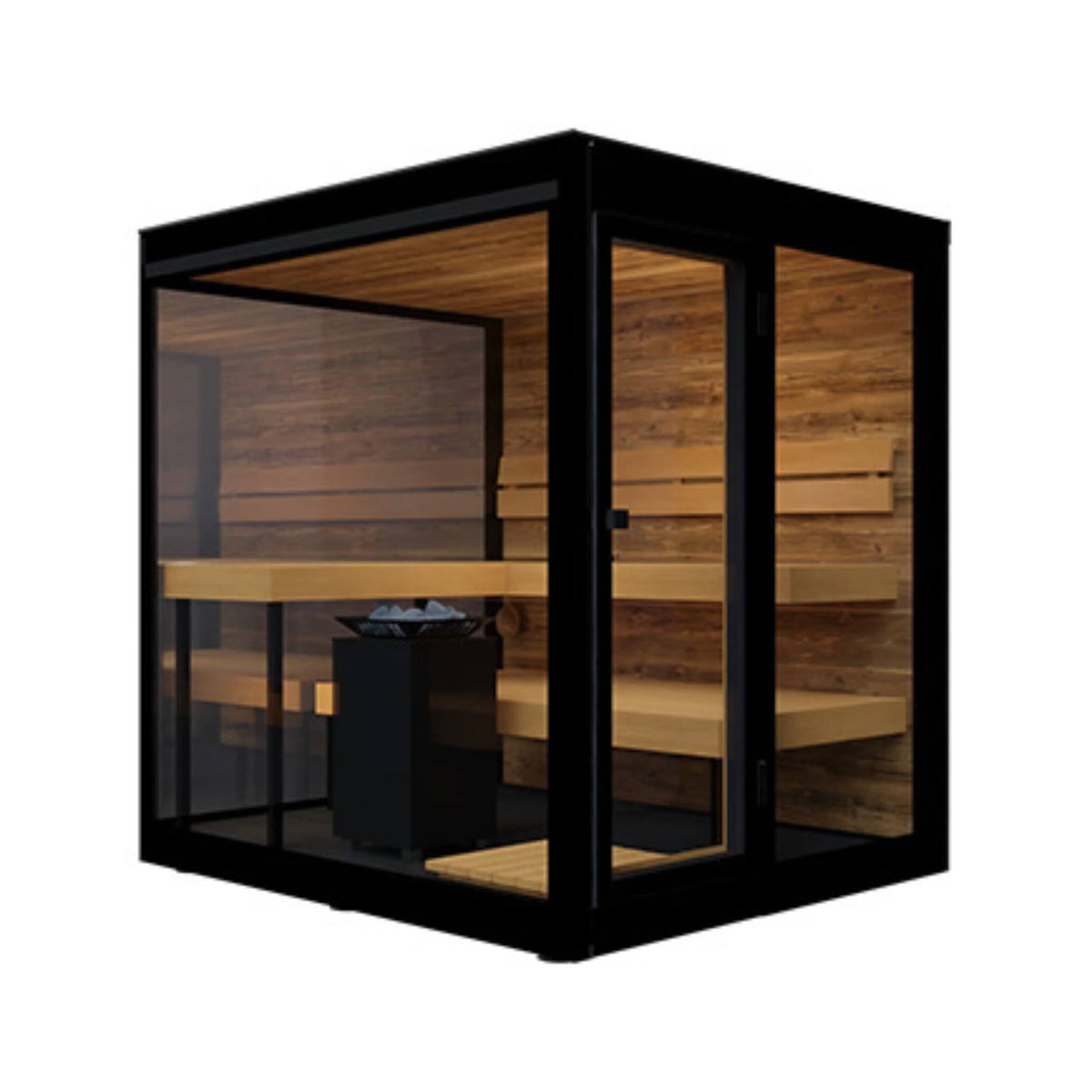 Vue 4-Person Outdoor Mirrored Glass Sauna